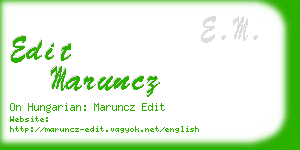 edit maruncz business card